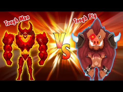 Tough Man - MAX LEVEL EVOLUTION! "TOUGH MAN vs TOUGH PIG"