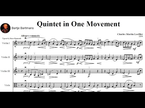 Charles Loeffler - Quintet in One Movement (1894)