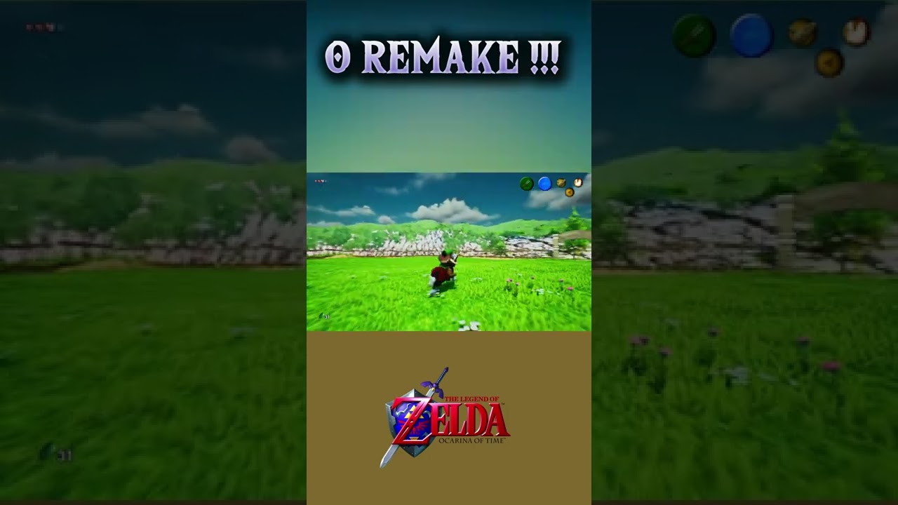 PEGANDO A EPONA COM O LINK CRIANÇA NO REMAKE - THE LEGEND OF ZELDA OCARINA OF TIME #shorts