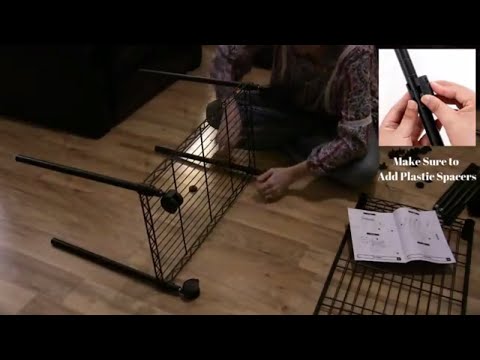 How to Assemble 3 Tier Wire Shelf Rolling Storage Rack
