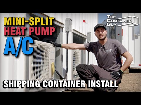 Shipping Container Heat Pump Cooling System Install - NEW DIY Framing Kit