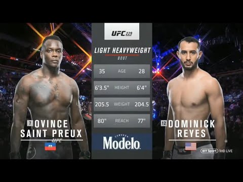 UFC 229 (Part 9) #Rnd 1 Dominick Reyes vs Ovince Saint Preux (khabib v Mcgregor)