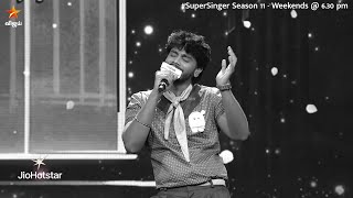 Download lagu Glimpse of Oru Pennai Paarthu  Song by #Vignesh ❤️😍  | Super Singer Season 11 mp3