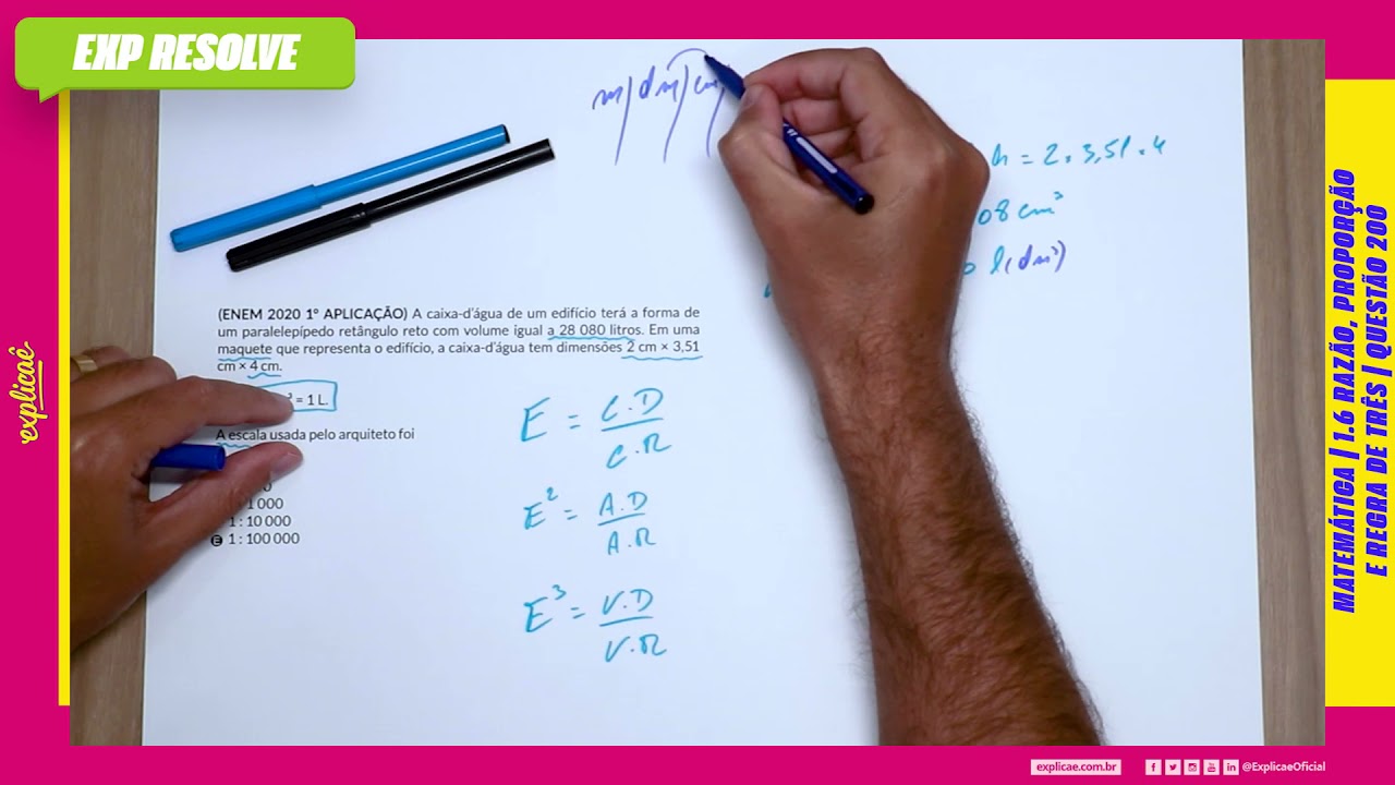 A CAIXA-DÁGUA DE UM EDIFÍCIO TERÁ A FORMA DE UM (...) | RAZA?O, PROPORC?A?O E REGRA DE TRE?S