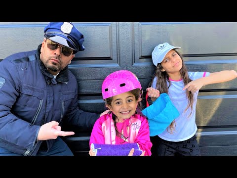 Police with Deema and Sally  learn safety rules for kids