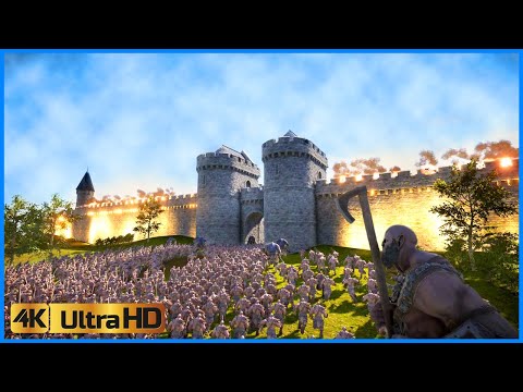 ORC & GIANT TROLL vs MEDIEVAL ARMY - Ultimate Epic Battle Simulator 2 UEBS 2 (4K)