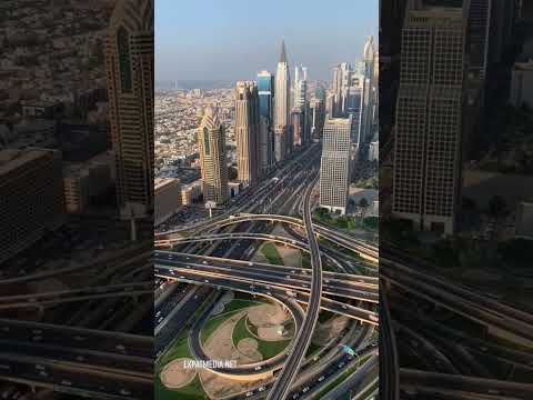 Dubai sheikh Zayed road sky view #shorts #dubai #road fountainshow #show #dubai #dxb #trending