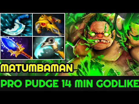 Matumbaman [Pudge] Pro Pudge 14 Min Beyond Godlike Crazy Gameplay 7.23 Dota 2