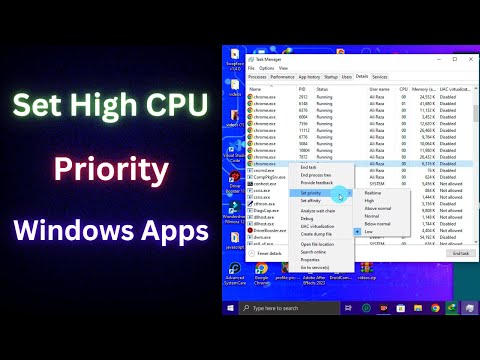 How to Set HIGH CPU Priority Any App or Games in windows