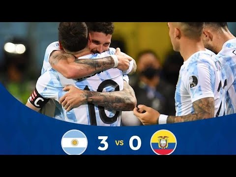 Highlights Argentina Vs Ecuador 3-0 Copa America 2021 | 4.7.2021