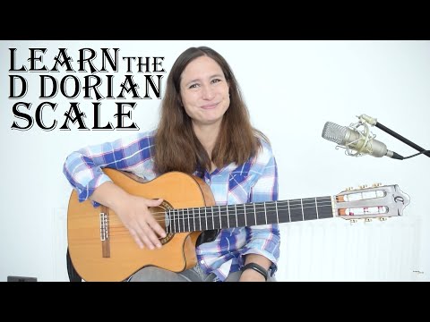 Learn the D Dorian guitar scale - 2nd mode of C major (guitar lesson)