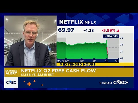 Netflix shares drop more than 5% on mixed Q2 results, Evercore ISI's Mahaney weighs in