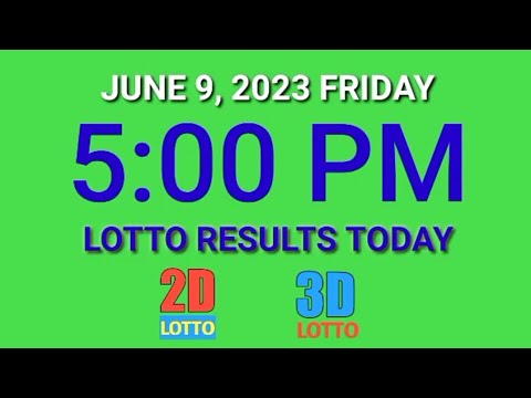 5pm Lotto Result Today PCSO June 9, 2023 Friday ez2 swertres 2d 3d