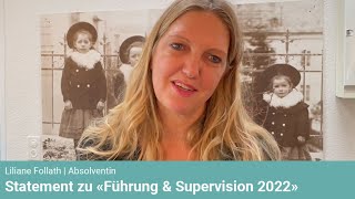 "Führung & Supervision im klinischen Alltag"  - Statement der Absolventin Lilian