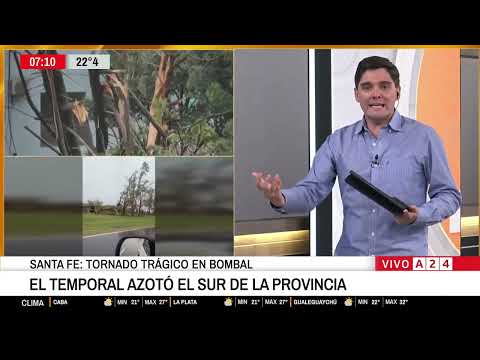 🌪 SANTA FE: TORNADO TRÁGICO EN BOBAL, CAUSA DESTROZOS EN EL SUR DE LA PROVINCIA