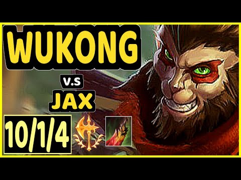 KIKIS (WUKONG) vs JAX - 10/1/4 KDA TOP GAMEPLAY - EUW Ranked DIAMOND