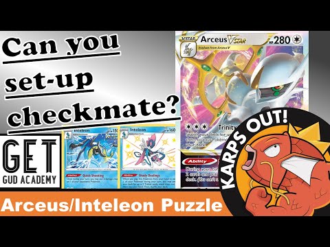 Can you solve the puzzle? Arceus Inteleon vs Palkia Inteleon checkmate! | Pokémon Trading Card Game