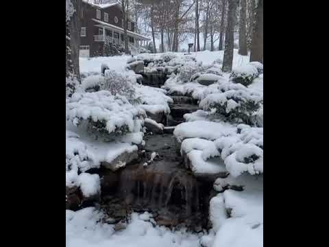 Snowfall in Asheville North Carolina USA in 2021