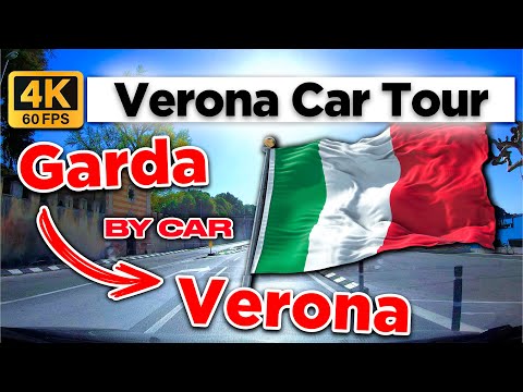 🚗Garda, Bussolengo, Verona by Car - Italia 2022 [4k 60fps]