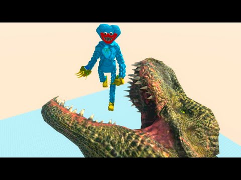 Dinosaur Head Eats Workshop Units - Animal Revolt Battle Simulator