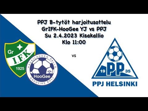 PPJ B-tytöt harjoitusottelu vastassa GrIFK/HooGee YJ Lohjan Kisakalliossa su 2.4.2023 klo 11:00