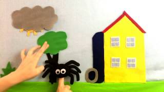 Felt Puppet Friends | itsy sitsy spider went up the waterspout | Kids Nursery Rhyme Song