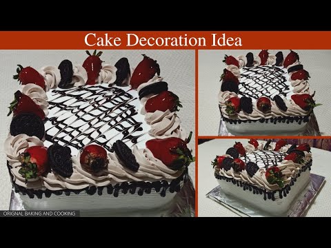 Quick & Simple Cake Decoration at home ||Original Baking And Cooking