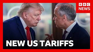 Trump slaps 50% tariffs on Canada and Carney vows to 'intensify' trade talks | BBC News