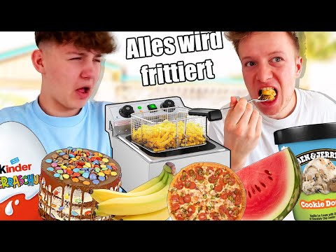 One day of deep-frying and eating everything 🍕🍔🧀 TipTapTube