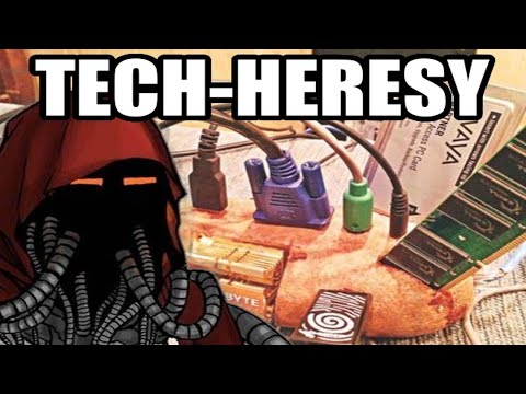 cursed computer images over "Children of the Omnissiah"