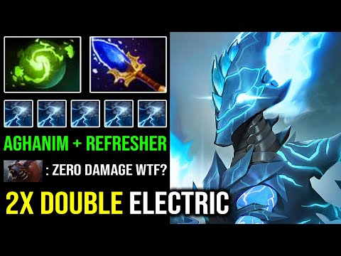 CRAZY ELECTRIC RAZOR 15Min Ultrakills Double 2x Refresher + Aghanim Eye of the Storm DotA 2