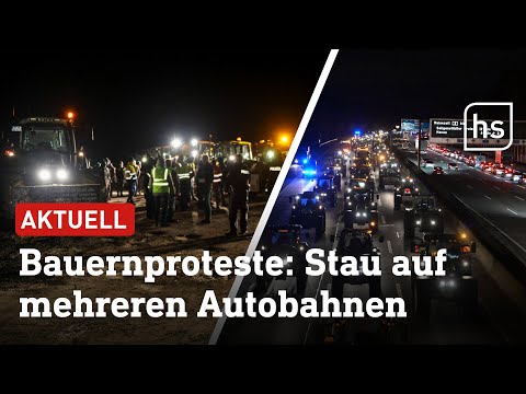 Proteste der Landwirte: Erste Traktoren-Konvois rollen durch Hessen | hessenschau