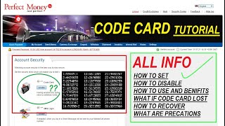 perfect money CODE CARD TUTORIAL /HOW TO USE CODE CARD /LOST CODE CARD PERFECTMONEY