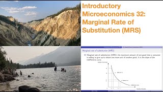 Introductory Microeconomics 32: Marginal Rate of Substitution (MRS)