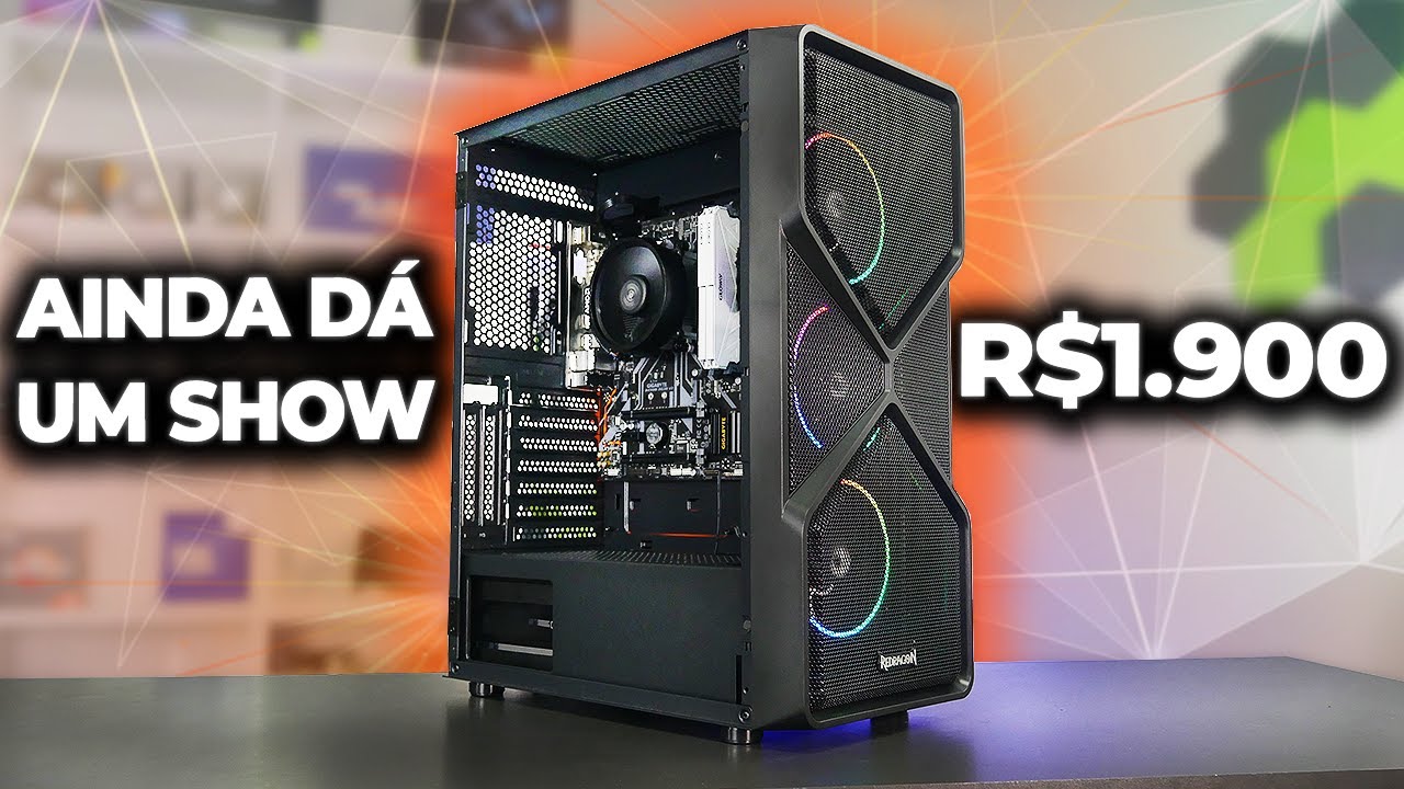 PC GAMER BARATO (R$1900) PARA RODAR JOGOS, O MAIS INDICADO HOJE! Montagem e Testes!