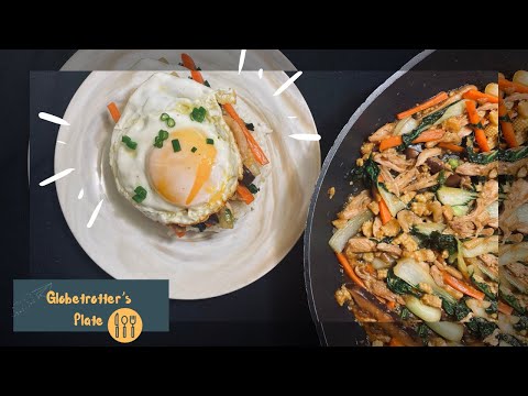 BOL RENVERSÉ (SUNNY SIDE UP EGG, CHICKEN AND PAK CHOI RICE BOWL) - RECIPE FROM MAURITIUS 🇲🇺