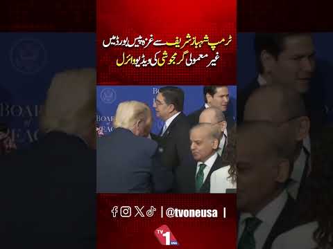 غزہ امن بورڈ تقریب: ٹرمپ کی شہباز شریف سے بے تکلفی، ویڈیو وائرل