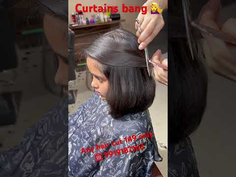 Curtains bangs 💇‍♀️ 149 only #haircut #hairstyle #hair #beauty #haircare #longhairgrowthtips