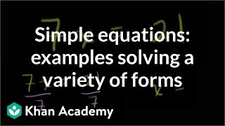 One Step Equations