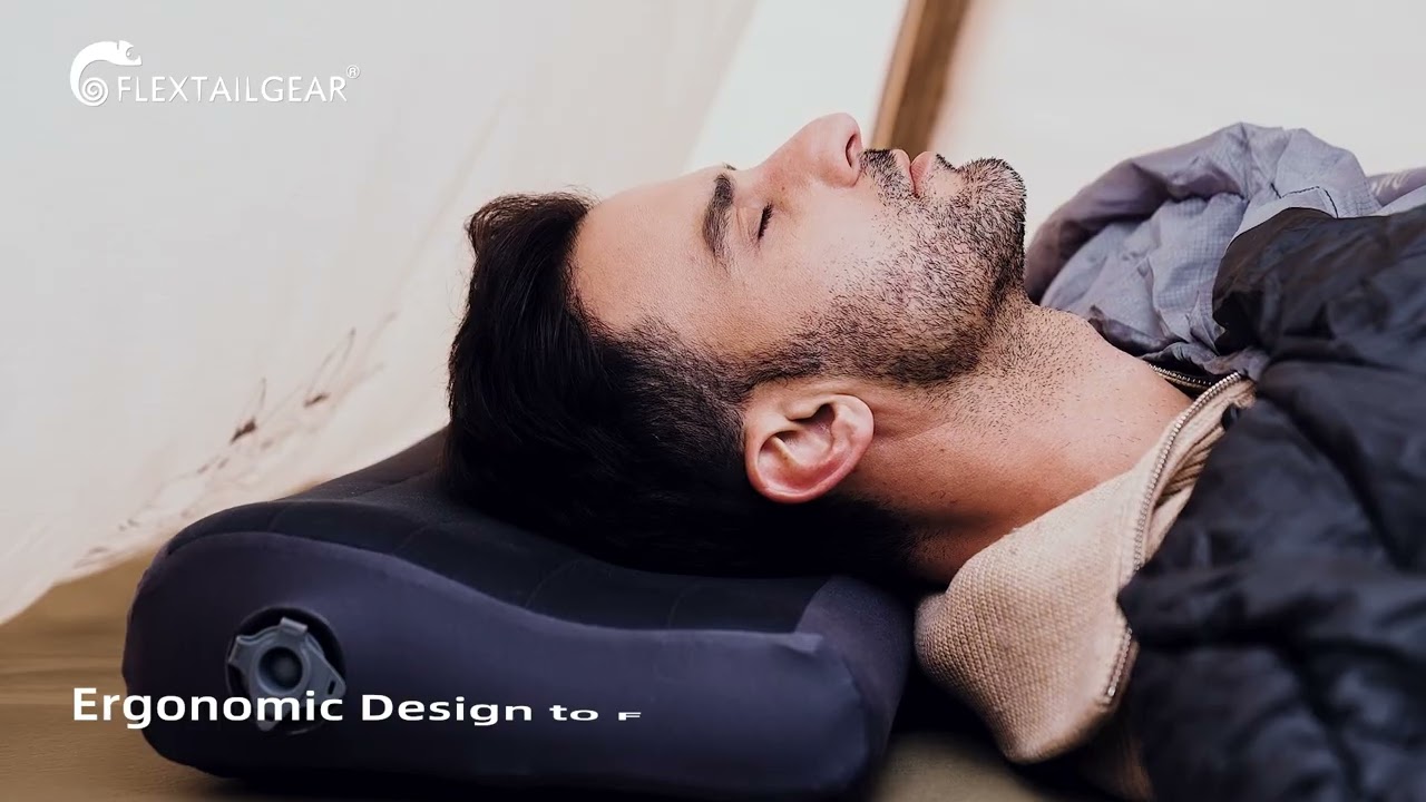 Надувна подушка анатомічна Flextail Zero Pillow, сіра