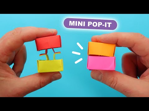 MINI BUTTON POP IT FIDGET. Antistress Moving PAPER TOY. Easy Origami Pop It Fidgets.