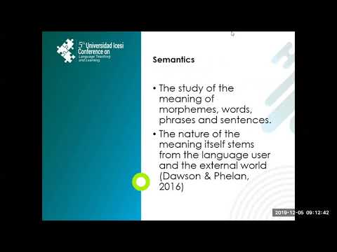 PRESENTATION "Semantics and Pronunciation Variations of FLLs""  Roberto Arguedas Zuñiga, UNA.