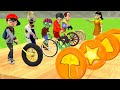 Scary Teacher 3D vs Squid Game WoodWheel vs Domino Honeycomb Candy Shape Level Max 5 Times Challenge