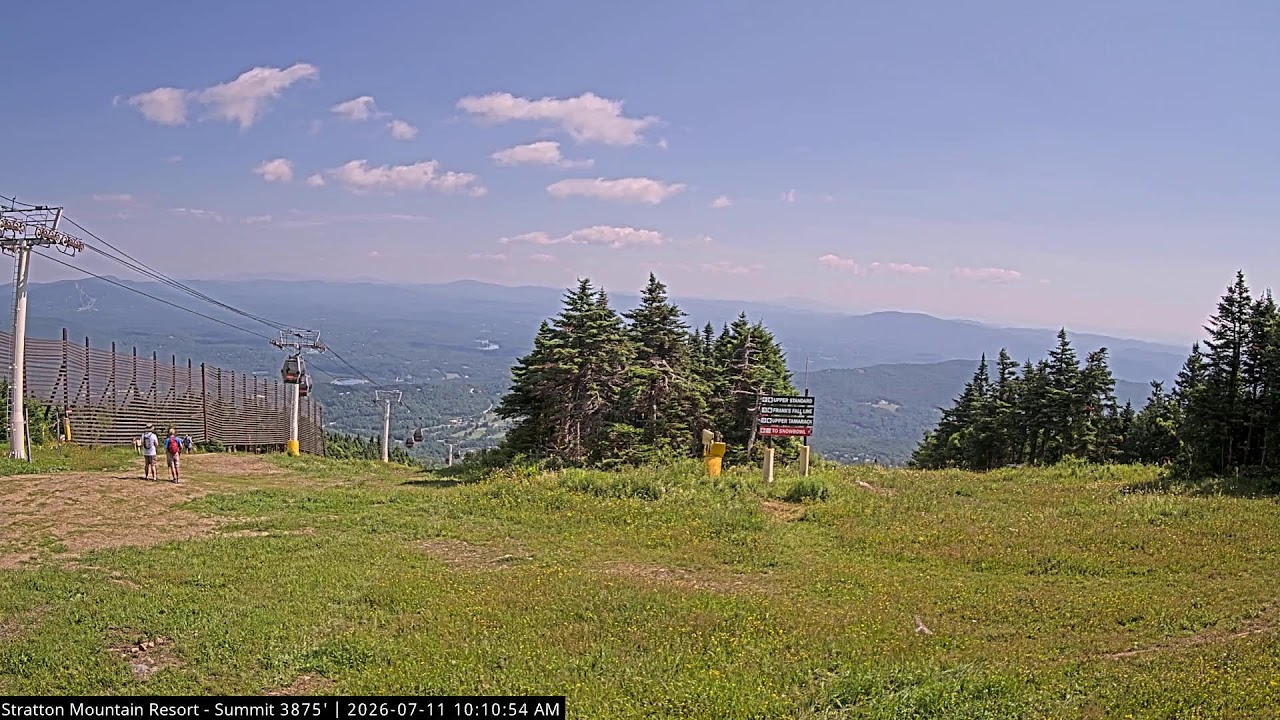 Live webcam view of Cámara de la Cumbre de Stratton Mountain
