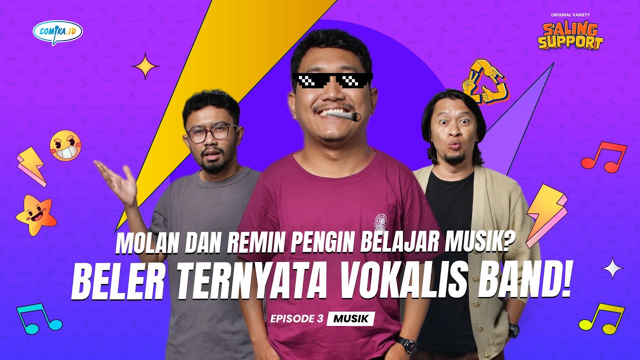 MOLAN DAN REMIN PENGIN BELAJAR MUSIK?  - Saling Support Eps. 3 (Ridwan Remin, Dany Beler dan Molan)