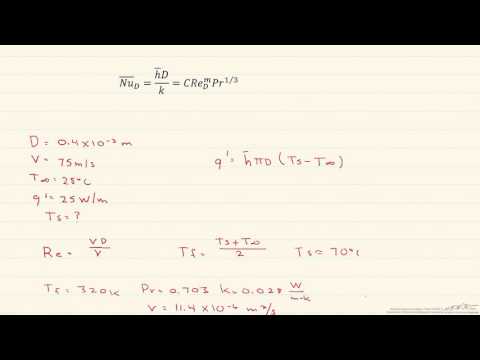 Using the Hilpert Correlation for Cylinder in Cross Flow