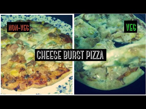 CHEESE BURST PIZZA |veg & nonveg |lockdown recipes at home. | Ruchika Rebello