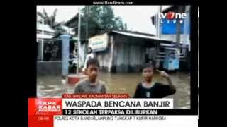 preview picture of video 'Banjir Di Banjarmasin Memaksa 12 Sekolah Di Liburkan'