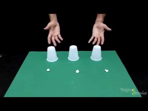 Mágica com copos descartáveis