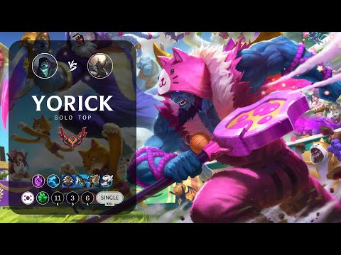 Yorick Top vs Pantheon - KR Grandmaster Patch 14.3